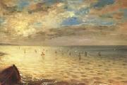 Eugene Delacroix The Sea at Dieppe (mk05) Sweden oil painting artist